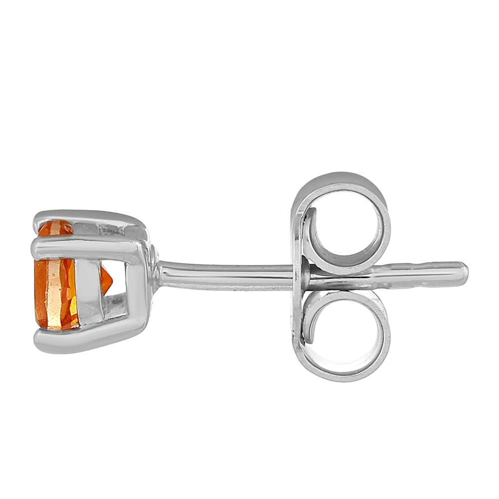 Cercei din Argint 925 ( 0.96 grame ) cu Cuarț Padparadscha 0.63 Carate 2 