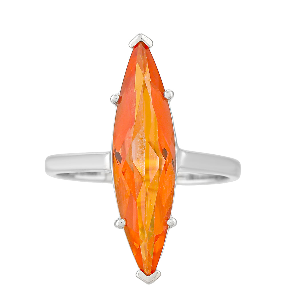 Inel din Argint 925 ( 2.44 grame ) cu Cuarț Padparadscha 3.56 Carate 1 