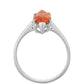 Inel din Argint 925 ( 2.44 grame ) cu Cuarț Padparadscha 3.56 Carate