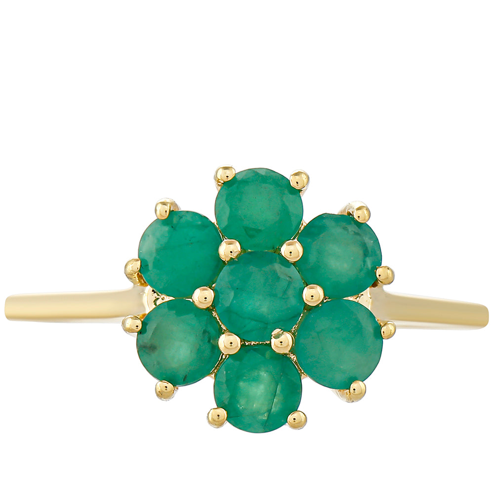 Inel din Aur de 9K ( 1.41 grame ) cu Smarald Brazilian 1.16 Carate 1 