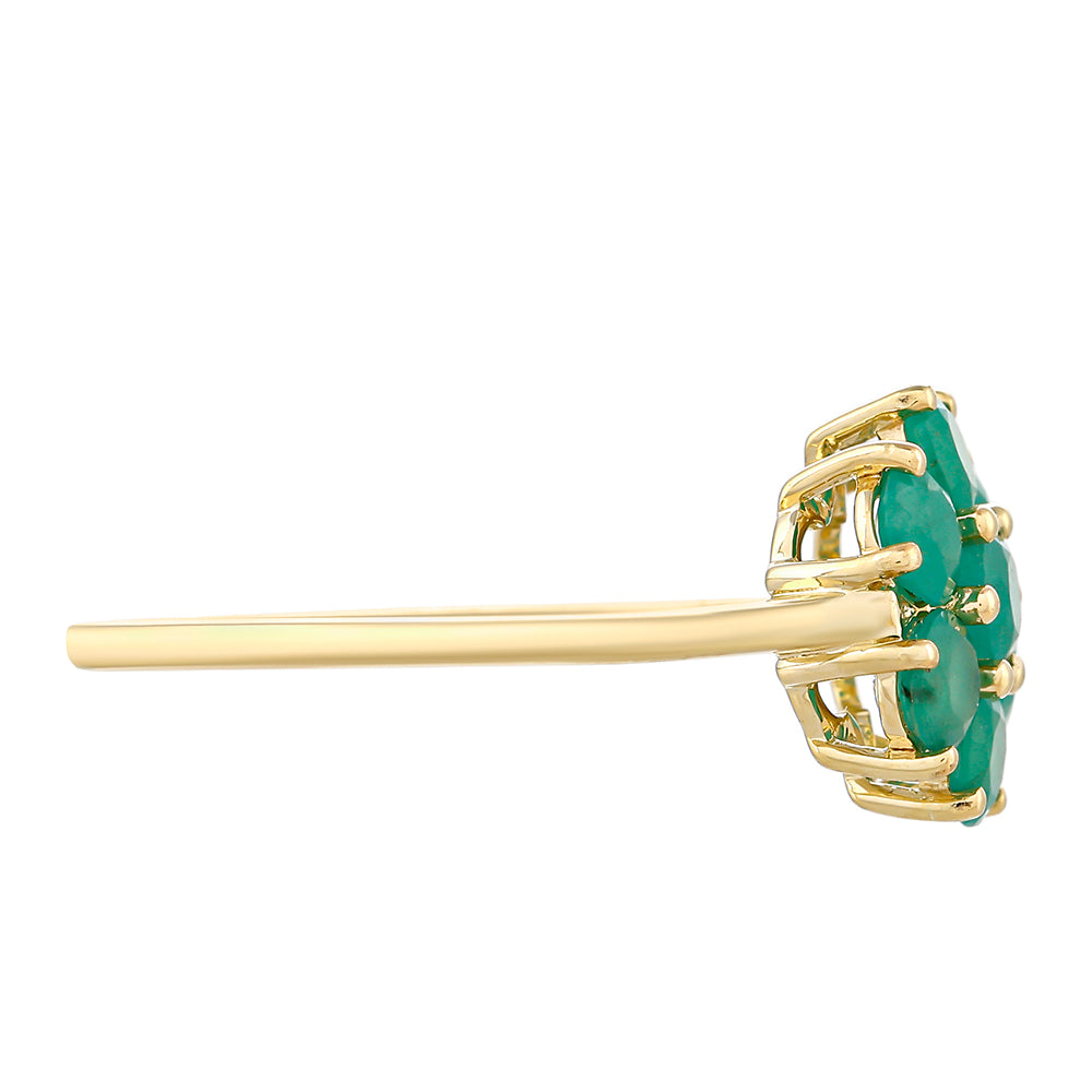 Inel din Aur de 9K ( 1.41 grame ) cu Smarald Brazilian 1.16 Carate 2 