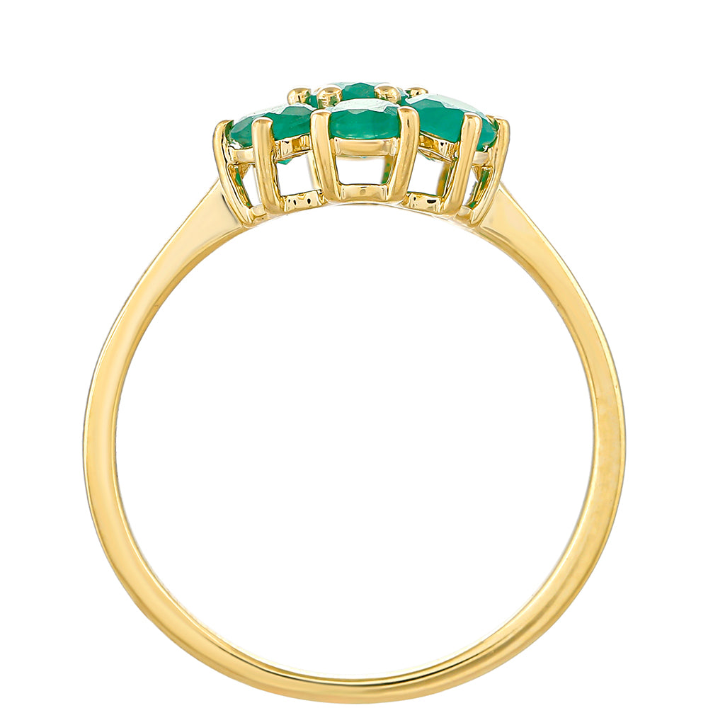 Inel din Aur de 9K ( 1.41 grame ) cu Smarald Brazilian 1.16 Carate 4 