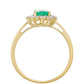 Inel din Aur de 9K ( 1.54 grame ) cu Smarald Brazilian și Zircon Natural 1.14 Carate