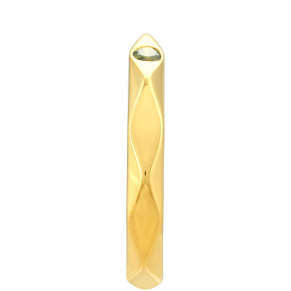 Inel din Argint 925 Placat cu Aur ( 1.61 grame ) cu Diamant Verde 0.06 Carate