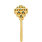 Inel din Argint 925 Placat cu Aur ( 1.47 grame ) cu Diamant Verde 0.13 Carate