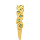 Inel din Argint 925 Placat cu Aur ( 1.96 grame ) cu Diamant Verde 0.16 Carate