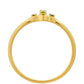 Inel din Argint 925 Placat cu Aur ( 1.14 grame ) cu Diamant Verde 0.05 Carate