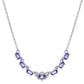 Colier din Argint 925 ( 4.65 grame ) cu Tanzanit AAA și Topaz Alb 1.86 Carate