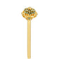 Inel din Argint 925 Placat cu Aur ( 1.32 grame ) cu Diamant Verde 0.11 Carate