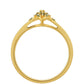 Inel din Argint 925 Placat cu Aur ( 1.32 grame ) cu Diamant Verde 0.11 Carate