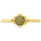 Inel din Argint 925 Placat cu Aur ( 1.32 grame ) cu Diamant Verde 0.11 Carate