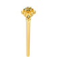 Inel din Argint 925 Placat cu Aur ( 1.58 grame ) cu Diamant Verde 0.06 Carate