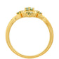 Inel din Argint 925 Placat cu Aur ( 2.21 grame ) cu Diamant Verde 0.21 Carate