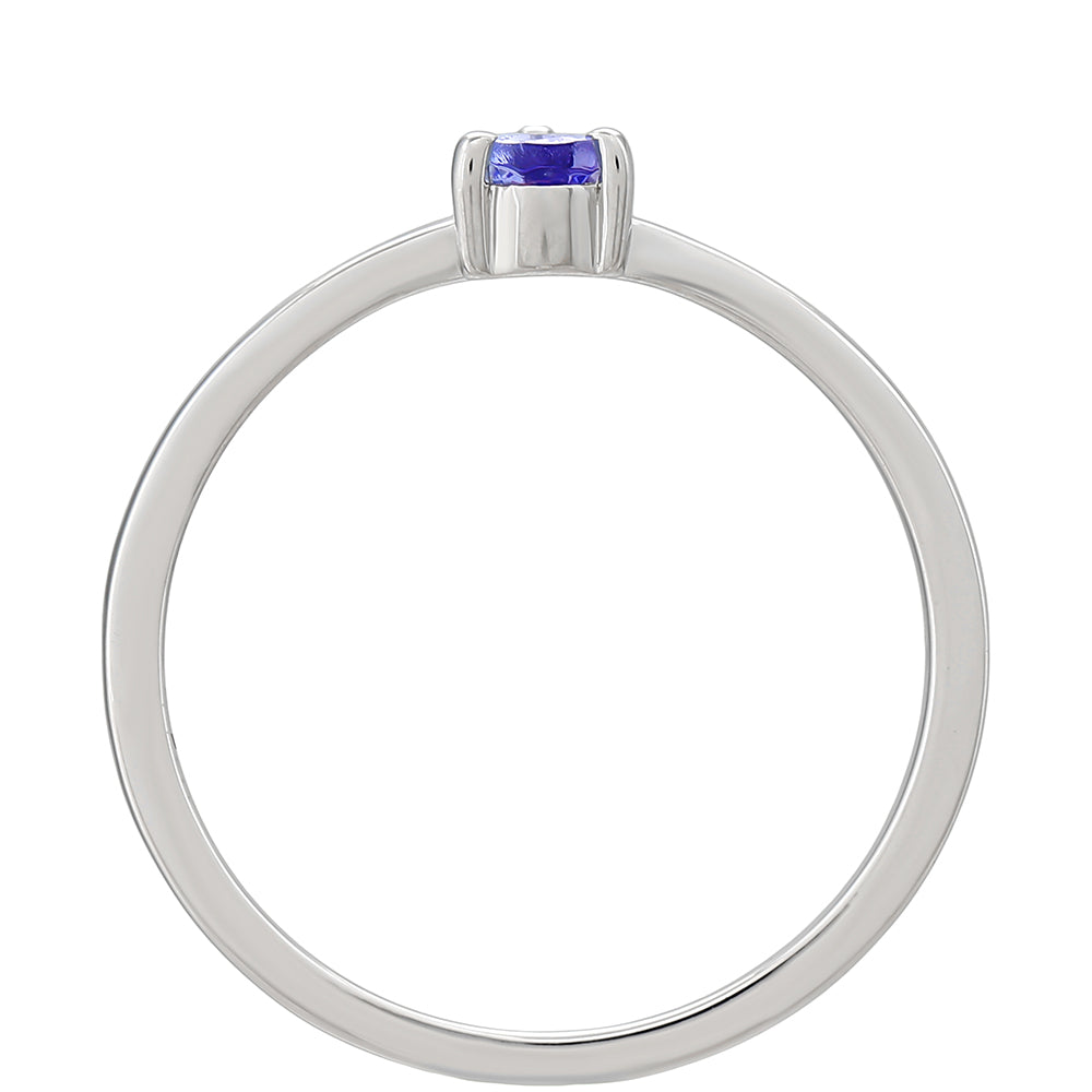 Inel din Argint 925 ( 1.23 grame ) cu Tanzanit AAA 0.21 Carate 4 