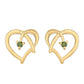 Cercei din Argint 925 Placat cu Aur ( 1.24 grame ) cu Diamant Verde 0.03 Carate