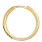 Cercei din Argint 925 Placat cu Aur ( 4.41 grame ) cu Diamant Verde 0.32 Carate