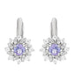Cercei din Argint 925 ( 2.23 grame ) cu Tanzanit AAA și Topaz Alb 1.04 Carate