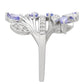 Inel din Argint 925 ( 3.98 grame ) cu Tanzanit AAA și Topaz Alb 1.24 Carate