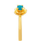 Inel din Argint 925 Placat cu Aur ( 2.32 grame ) cu Opal Albastru Etiopian Paraiba 0.23 Carate