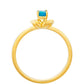 Inel din Argint 925 Placat cu Aur ( 2.32 grame ) cu Opal Albastru Etiopian Paraiba 0.23 Carate