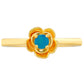 Inel din Argint 925 Placat cu Aur ( 2.32 grame ) cu Opal Albastru Etiopian Paraiba 0.23 Carate