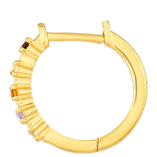 Cercei din Argint 925 Placat cu Aur ( 1.08 grame ) cu Ametist și Citrin Madeira 0.1 Carate