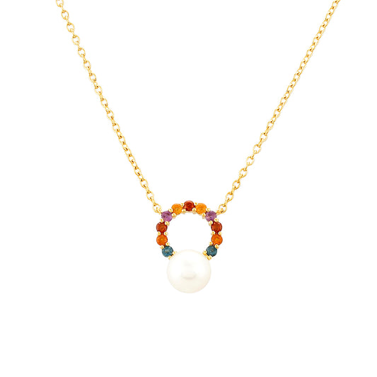 Colier din Argint 925 Placat cu Aur ( 3.64 grame ) cu Ametist și Citrin Madeira 3.38 Carate