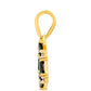 Pandantiv din Argint 925 Placat cu Aur ( 1.2 grame ) cu Turmalină Neagră și Topaz Alb 1.06 Carate