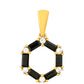 Pandantiv din Argint 925 Placat cu Aur ( 1.2 grame ) cu Turmalină Neagră și Topaz Alb 1.06 Carate