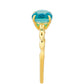 Inel din Argint 925 Placat cu Aur ( 1.58 grame ) cu Cuarț Paraiba 1.52 Carate