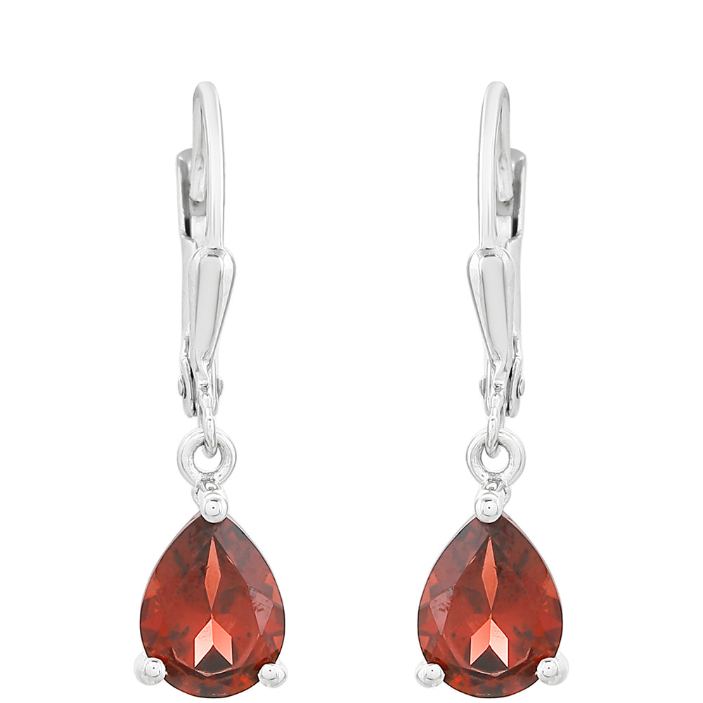 Cercei din Argint 925 ( 1.37 grame ) cu Granat 2.6 Carate