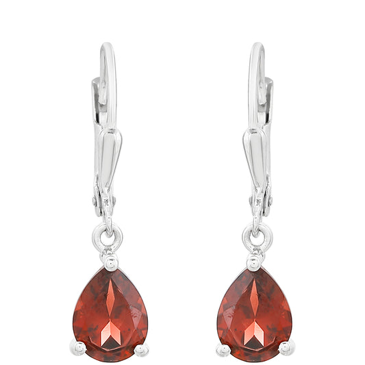 Cercei din Argint 925 ( 1.37 grame ) cu Granat 2.6 Carate