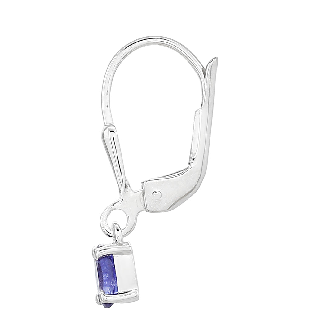 Cercei din Argint 925 ( 1.06 grame ) cu Safir Thailandez 0.74 Carate