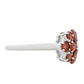 Inel din Argint 925 ( 2.55 grame ) cu Granat și Topaz Alb 2.64 Carate