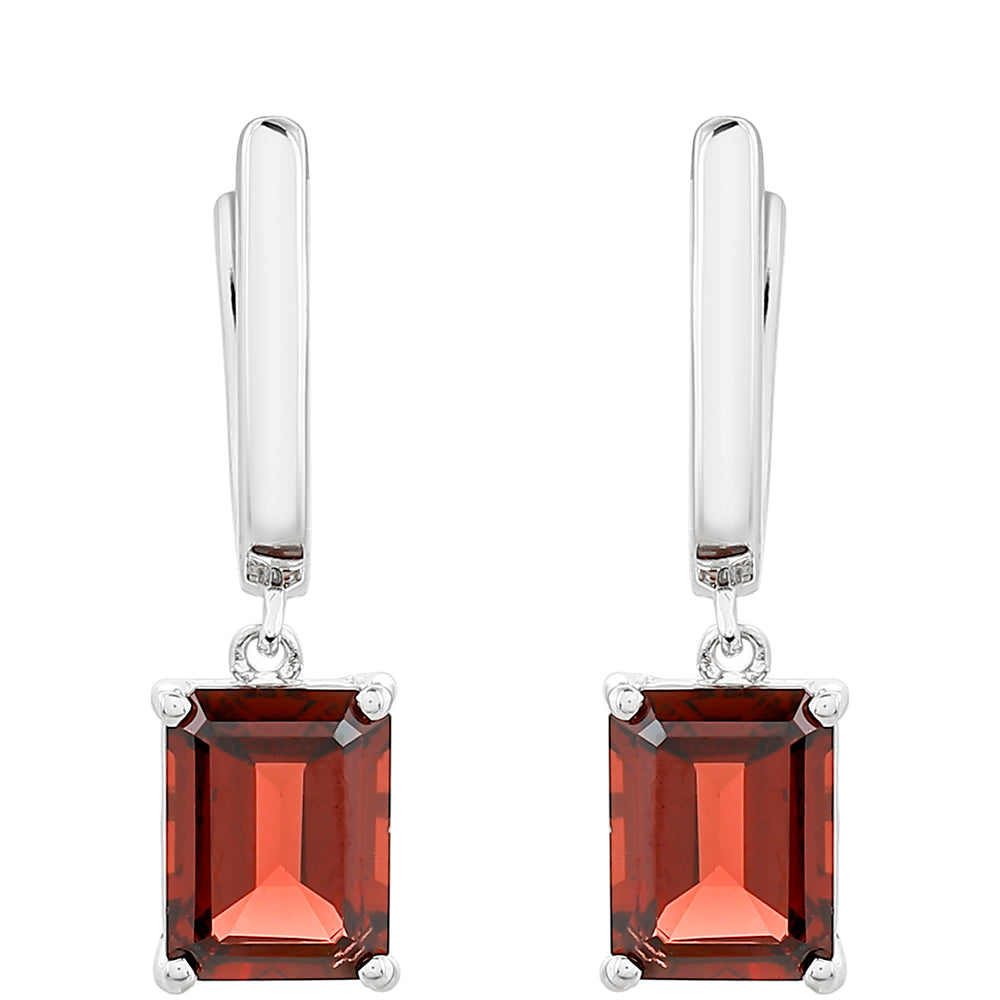 Cercei din Argint 925 ( 2.27 grame ) cu Granat 3.93 Carate