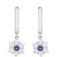 Cercei din Argint 925 ( 2.47 grame ) cu Safir Thailandez și Topaz Alb 1.15 Carate
