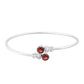 Brățară din Argint 925 ( 6.18 grame ) cu Granat și Topaz Alb 2.11 Carate