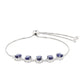 Brățară din Argint 925 ( 3.7 grame ) cu Safir Thailandez și Topaz Alb 3.53 Carate