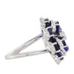 Inel din Argint 925 ( 7.43 grame ) cu Safir Thailandez și Topaz Alb 11.8 Carate
