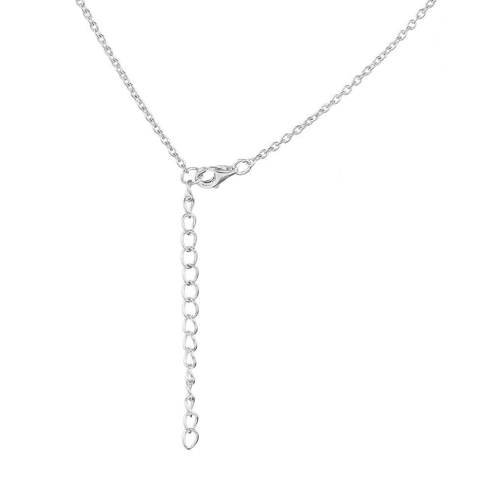 Colier din Argint 925 ( 8.13 grame ) cu Safir Thailandez și Topaz Alb 10.15 Carate 2 