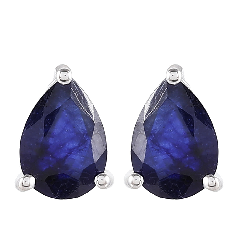 Cercei din Argint 925 ( 1.08 grame ) cu Safir Thailandez 2.08 Carate 1 