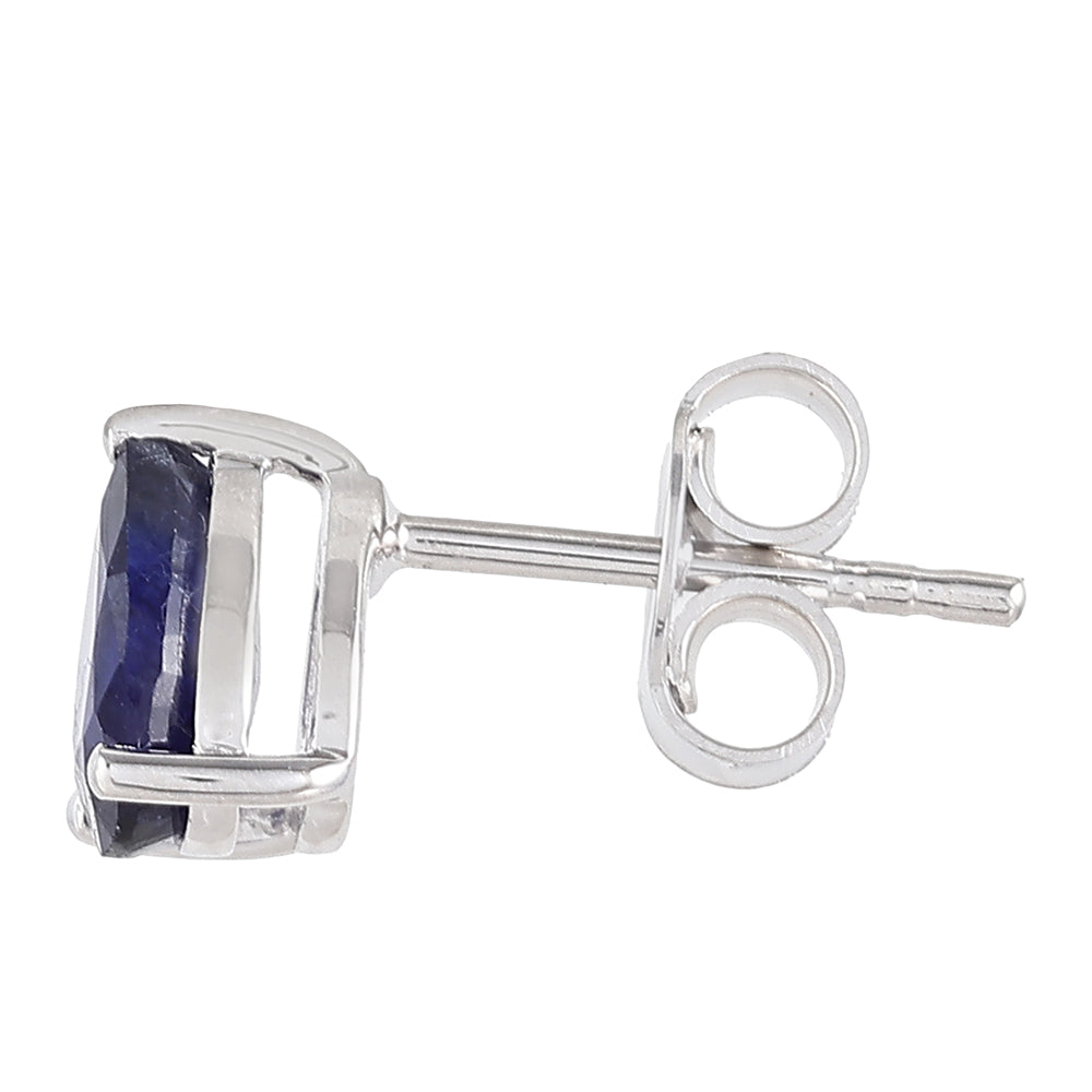 Cercei din Argint 925 ( 1.08 grame ) cu Safir Thailandez 2.08 Carate 2 