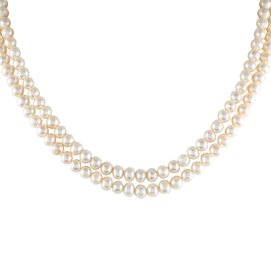 Colier din Argint 925 Placat cu Aur ( 0.06 grame ) cu Perlă de Cultură 235.4 Carate