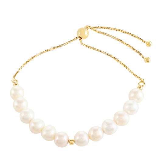 Brățară din Argint 925 Placat cu Aur ( 3.24 grame ) cu Perlă de Cultură 23.79 Carate