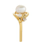 Inel din Argint 925 Placat cu Aur ( 2.71 grame ) cu Perlă de Cultură și Topaz Alb 2.3 Carate
