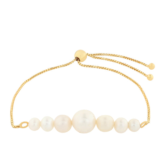 Brățară din Argint 925 Placat cu Aur ( 1.92 grame ) cu Perlă de Cultură 16.52 Carate