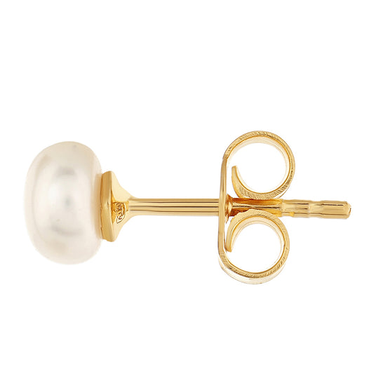 Cercei din Argint 925 Placat cu Aur ( 0.64 grame ) cu Perlă de Cultură 2.47 Carate