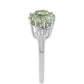 Inel din Argint 925 ( 2.97 grame ) cu Ametist Verde și Zircon Natural 3.48 Carate