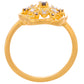 Inel din Argint 925 Placat cu Aur ( 2.42 grame ) cu Diamant Roșu și Diamant Alb 0.13 Carate