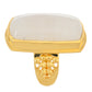 Inel din Argint 925 Placat cu Aur ( 6.96 grame ) cu Piatra Lunii Curcubeu 17.33 Carate